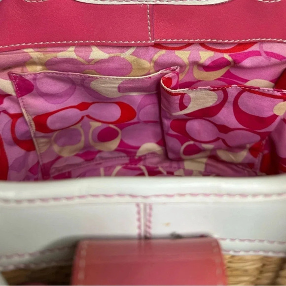 Coach Flower Straw Wicker Bag Basket Limited Edition RARE Vintage - Picture 12 of 12